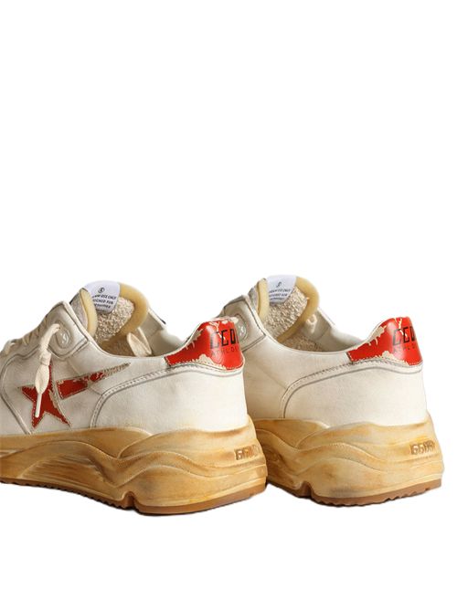 Golden Goose Running Sole Uomo con stella e talloncino in pelle con stampa rossa Golden Goose | GMF00126F00346010575